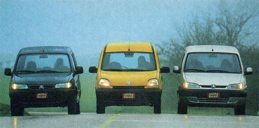 Citron Berlingo Multispace vs Renault Kangoo RN vs Peugeot Partner Patagnica